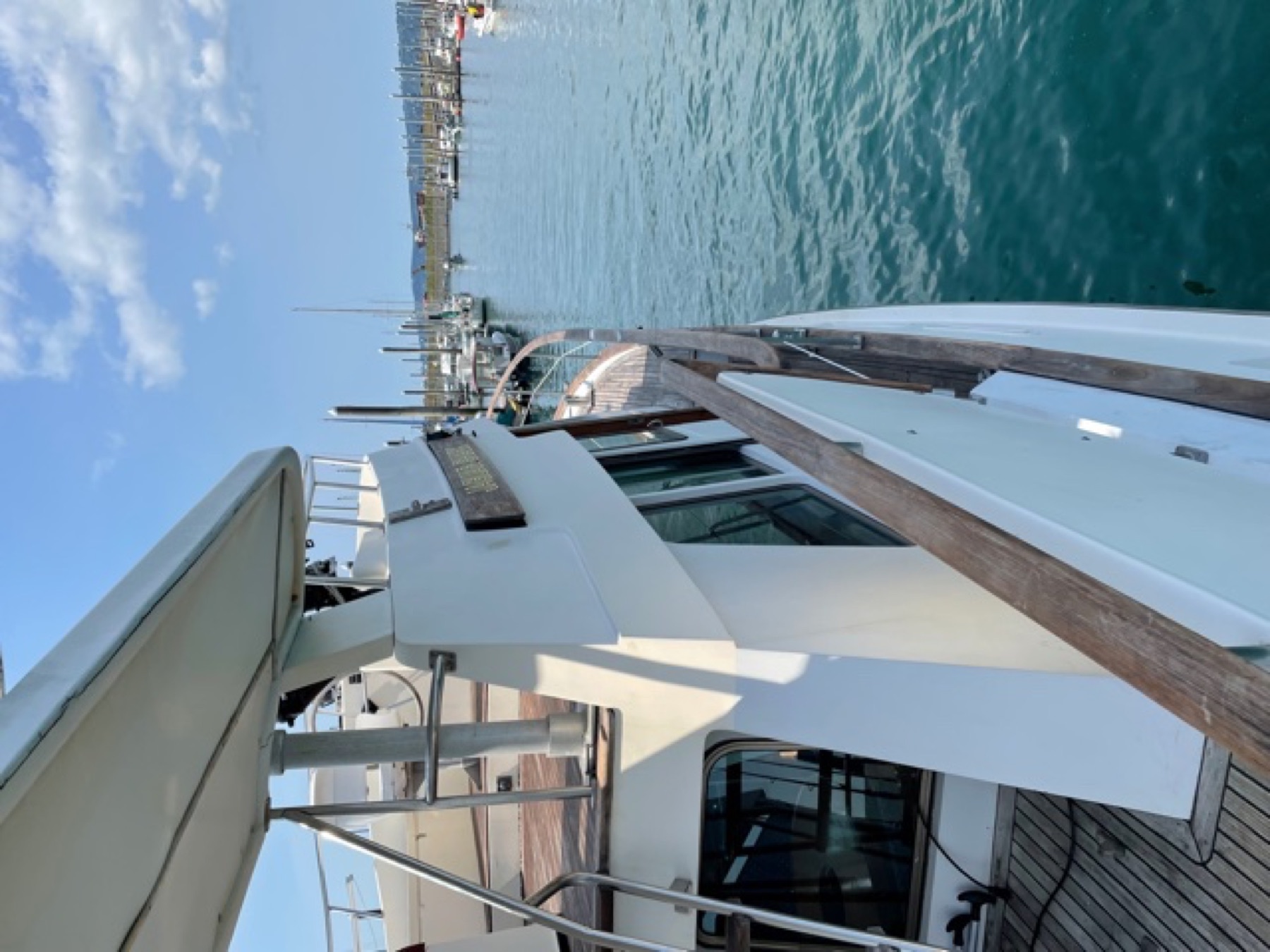 Side deck at the marina